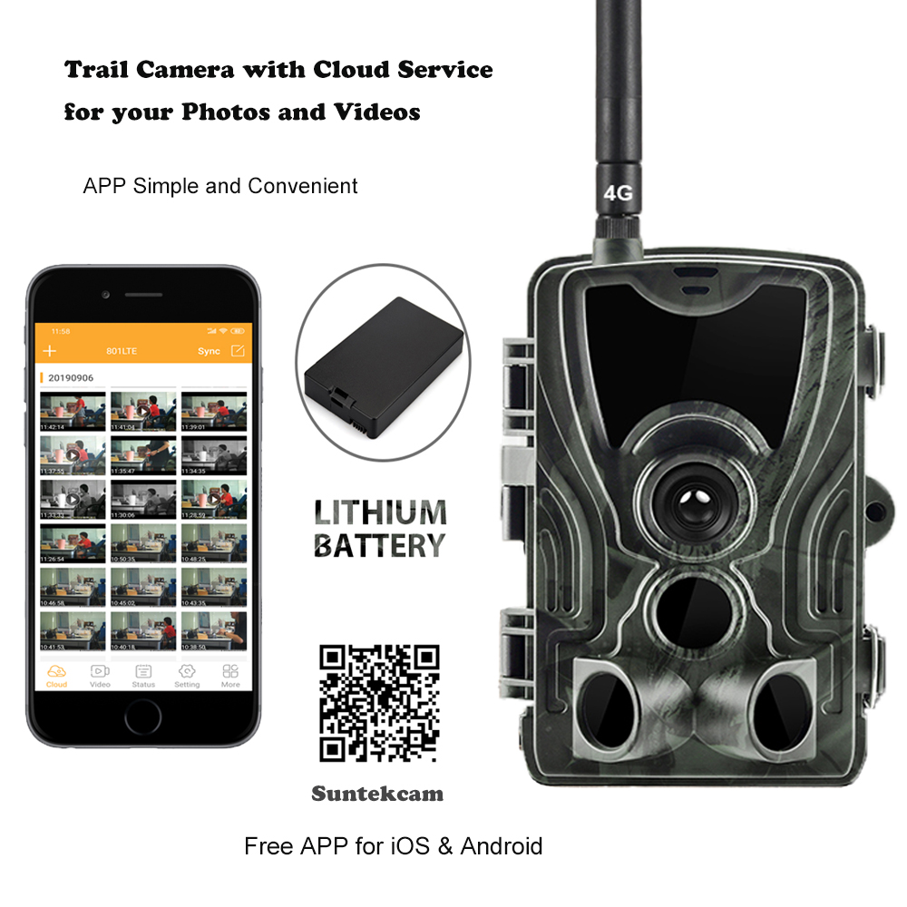 Outdoor Hunting Video Camera - 4G APP Kontrollü İzleme Kamerası HC801PRO-LI