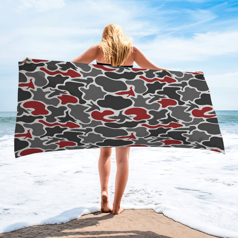 Outdoor Hunting Blanket - Kırmızı Tonlu Av Tavuğu Kamuflajlı Büyük