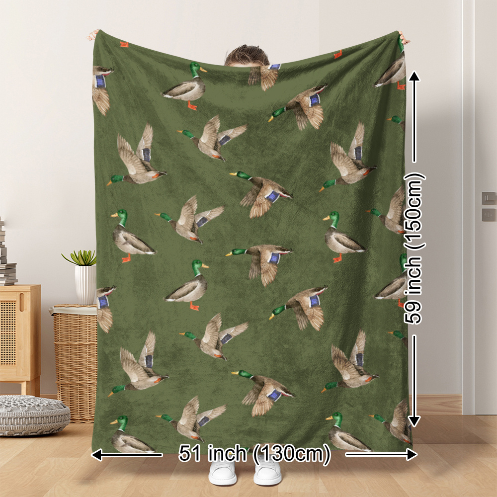 Outdoor Hunting Blanket - Yeşilbaş Ördek Polar Battaniye Avcılık Açık