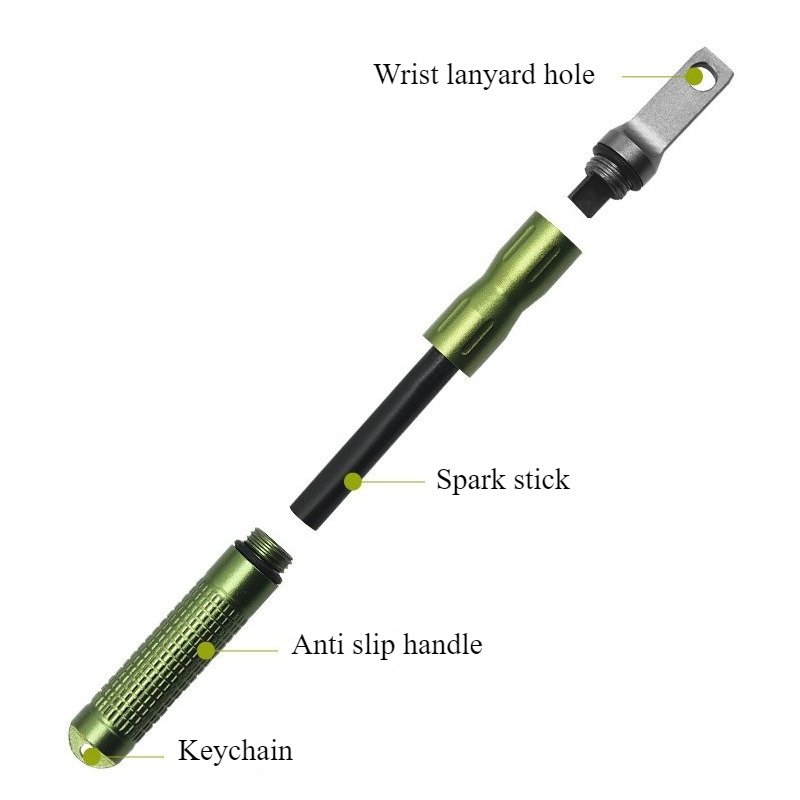 Fire Starter Waterproof - Taşınabilir Su Geçirmez Çakmaklı Acil Durum