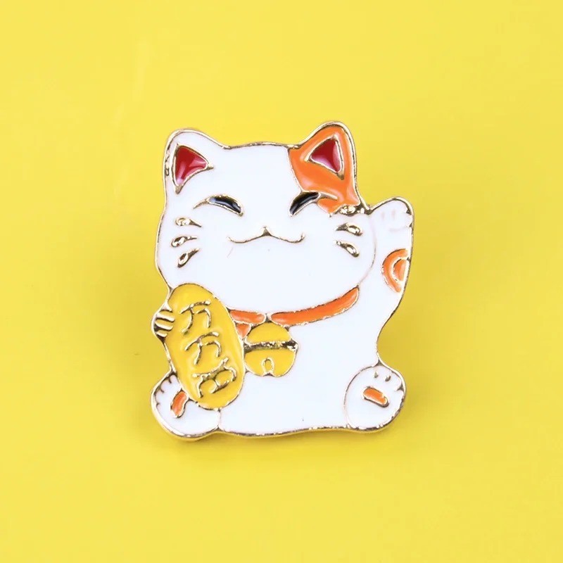 Hunting Outdoor Apparel - Şanslı Kedi Metal Broş Küçük Maskot