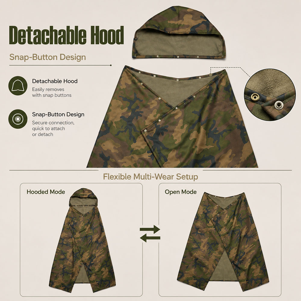 Taktik Kamuflaj Kapüşonlu Giyi - Outdoor Hunting Blanket incelemesi ve fiyatı