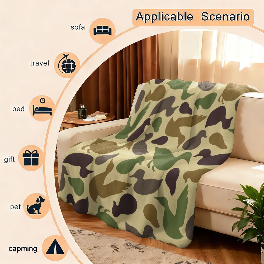 Ördek Desenli Flanel Battaniye - Outdoor Hunting Blanket incelemesi ve fiyatı
