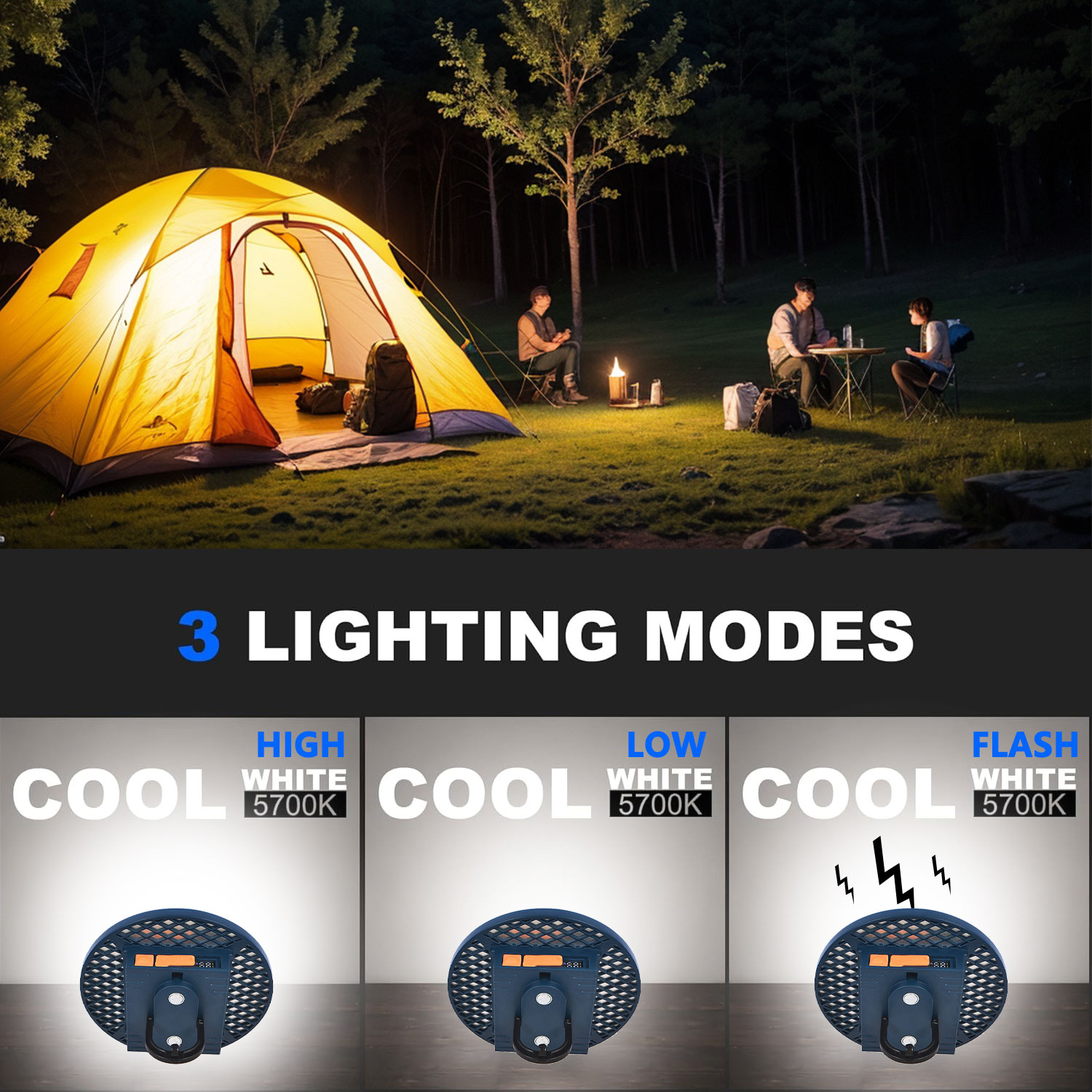 7500mAh Kamp Işığı Şarj Edileb - Outdoor Hunting Tent incelemesi ve fiyatı